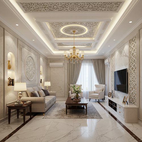 ديكورات جبس شقق المدينة حي السحمان