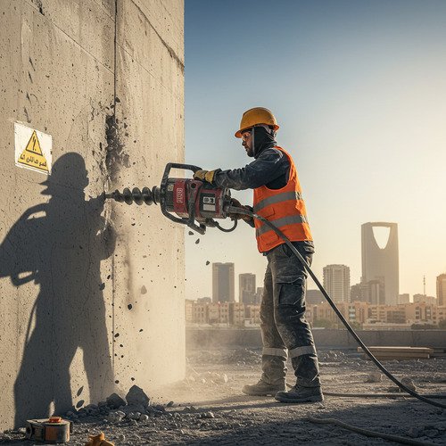 تفتيح كور وتخريم الخرسانه