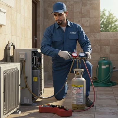 فنى تركيب دكت التكييف بمكة حى ولى العهد