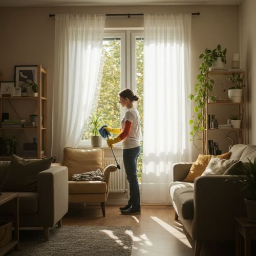عاملات تنظيف فى حى الملك فهد بجده